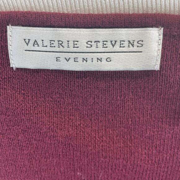 Valerie Stevens 100% Merino Wool Tank Top Sweater Maroon Sz XL Beaded Sleeveless - Picture 4 of 7
